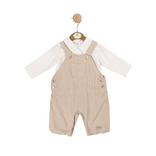 Mintini Beige Cord Dungarees