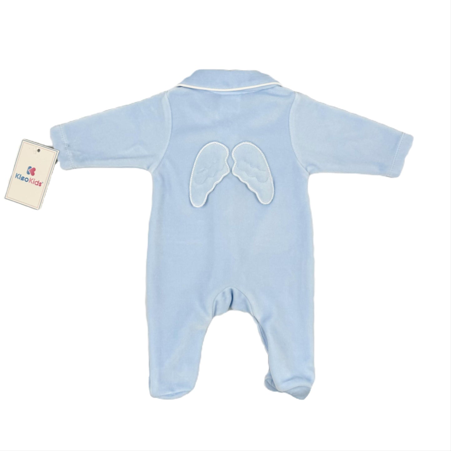 Kleo Kids Angel Wings Velour Sleepsuit