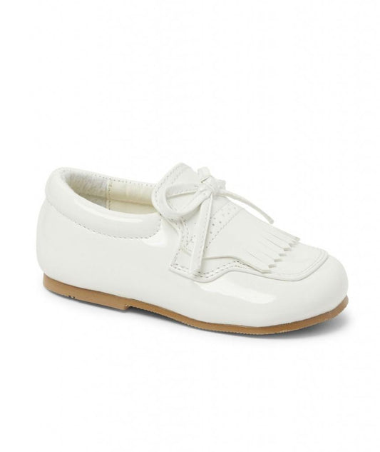 Adam Patent Fringe Shoes - White