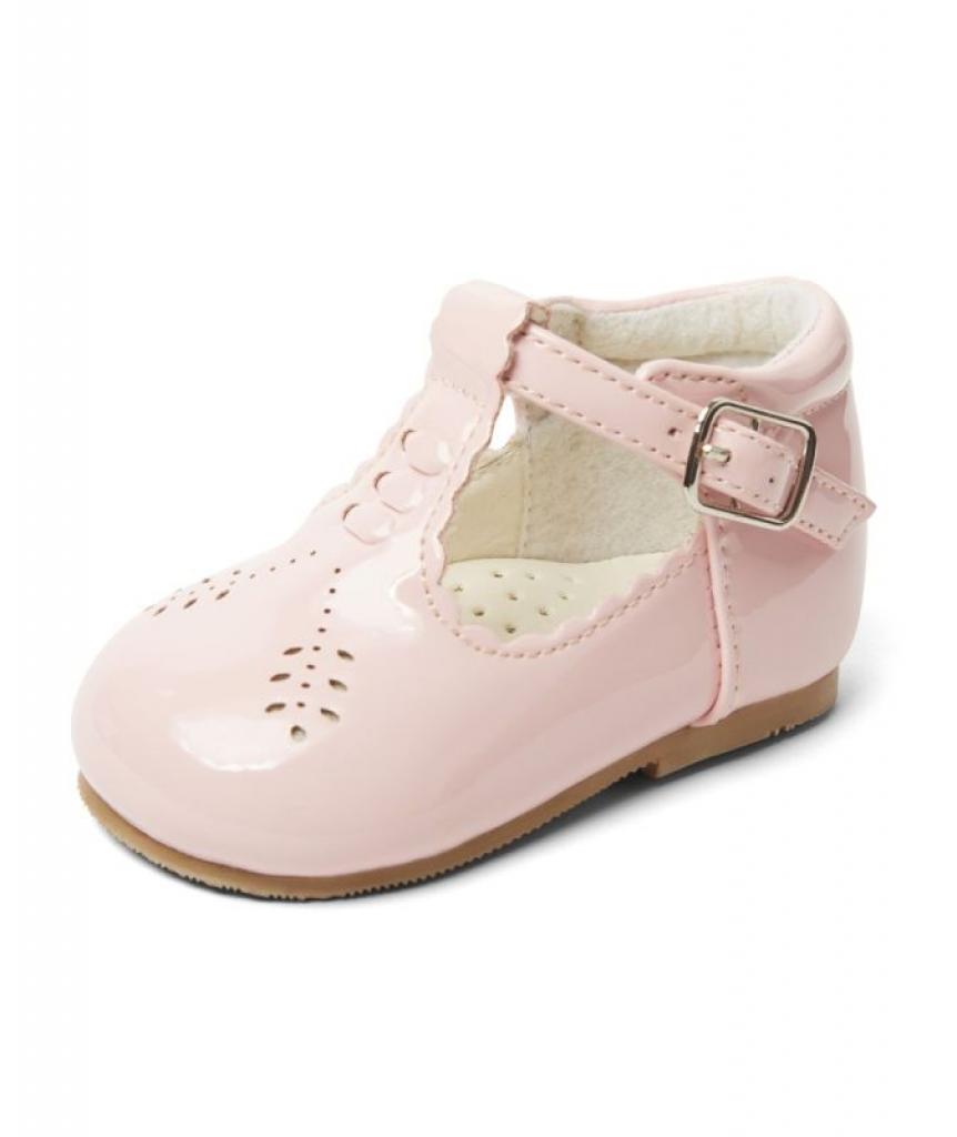 Jovi Patent T-Bar Shoes - Pink