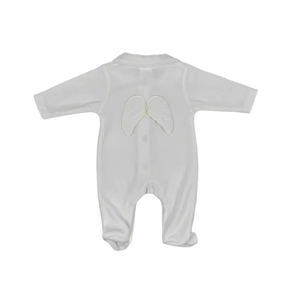 Kleo Kids Angel Wings Velour Sleepsuit